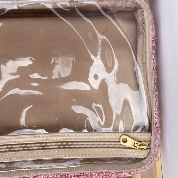 Pink Tweed Cosmetic Bag - Picture 4 of 5